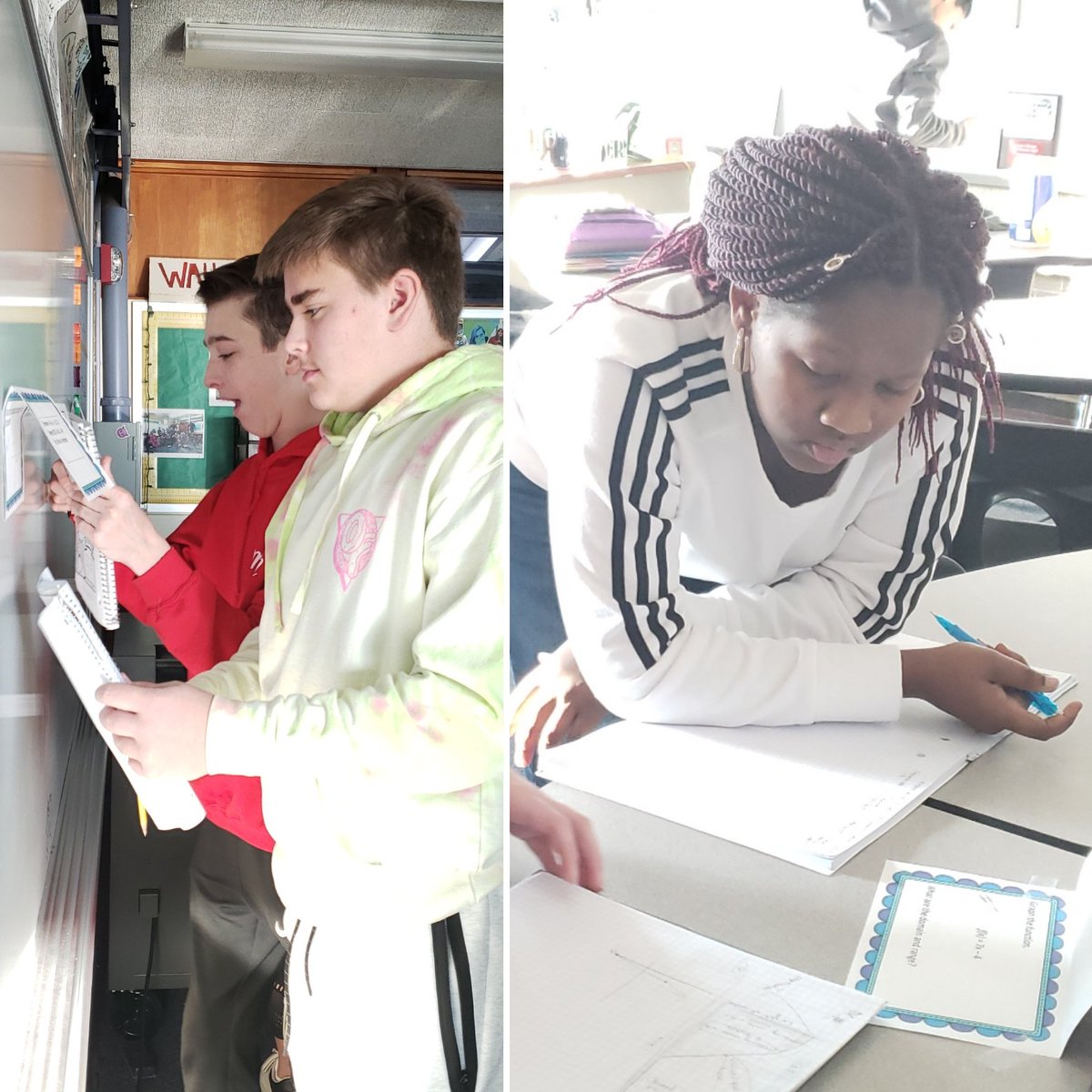 WVMSDragons's tweet photo. No Power? 🕯No Problem!!💡
In #B204, Ss are participating in the #WVMS #Museum of #Functional #Art!! Ss need to solve the function and use their answer to find the next problem! 💯
#CooperativeLearning #LMSD #LMSDAllForward #2ndarymath #middleschool #iteachmath @NCTM https://t.co/2AHaJNuXxn