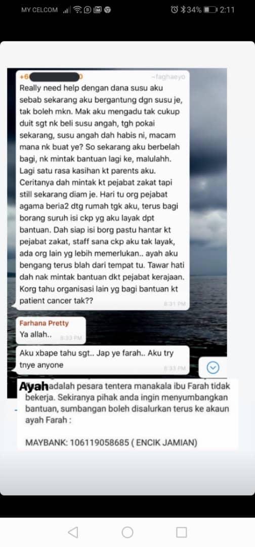 syahirasyafika's tweet photo. Wahai penghuni dunia twitter, aku tergerak hati nak post pasal sister ni. Just in case any of u boleh sumbang, sila lah. Semoga membantu 👌🏻 RT lah sebab kat twitter ni rasanya macam ramai jgak dermawan. Moga Allah permudahkan urusan kita semua. Biiznillah. https://t.co/fidkj19aj3