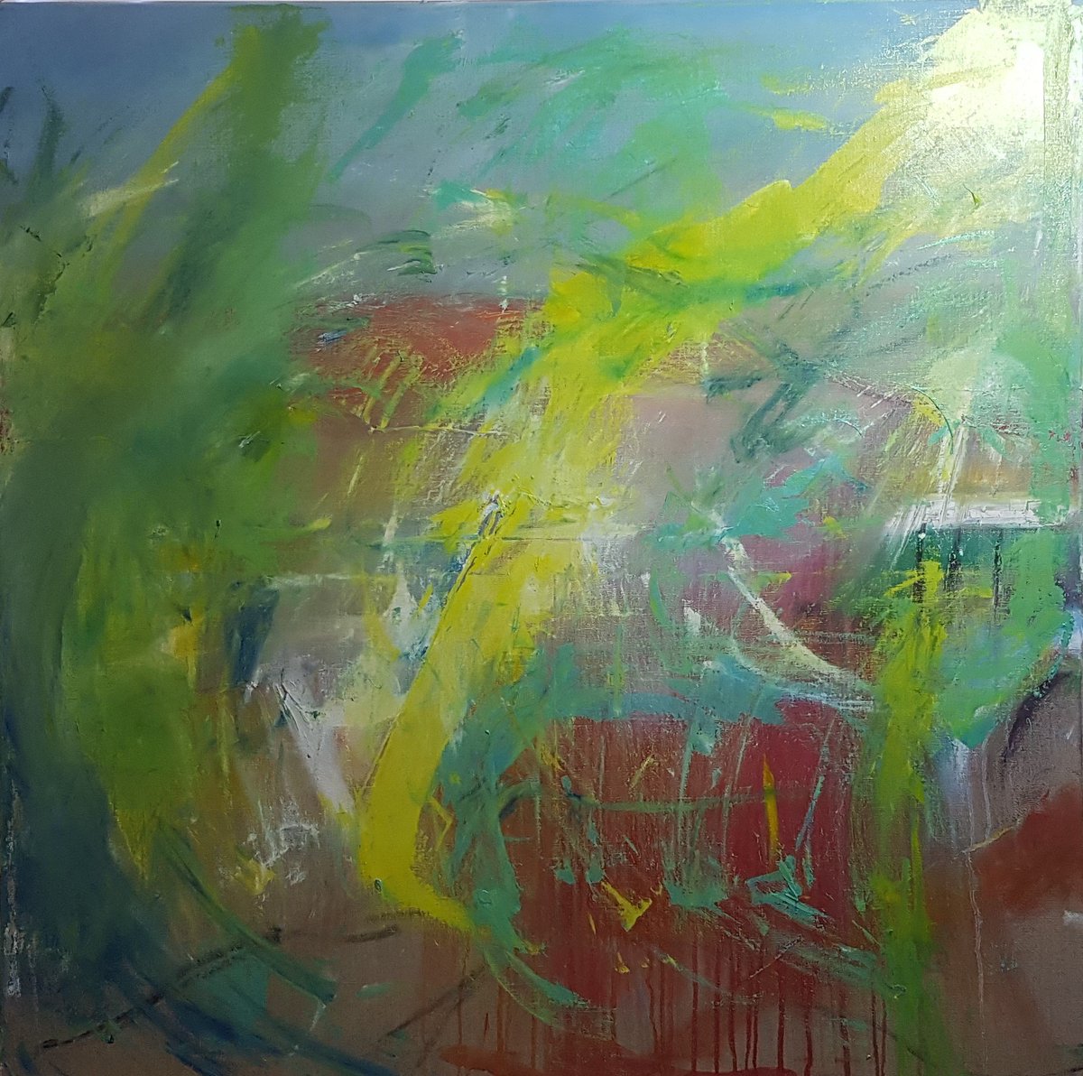 KateBellArt's tweet photo. The Green Grounds, 1m x 1m , work in progress. #sealight #seamusic #greengrounds #swigg #stormyweather #underwaterlandscape #artoninstagram #abstractingthelandscape #abstractart #contemporaryart #welshart @celfcymruarts @elysiumgallery1 @elysiumartbar @LondonWelshCCLL @Welsh_art https://t.co/6NSYh9nxlt