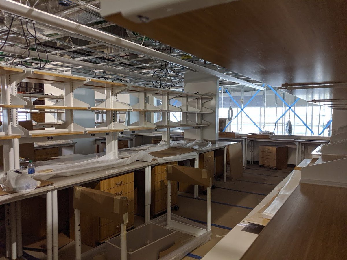 UABCDIB's tweet photo. Another pic from the MCLM 9th-floor renovation. The openness of the labs and natural light is going to be fantastic. #SneakPeak https://t.co/TIeWOFoLnJ