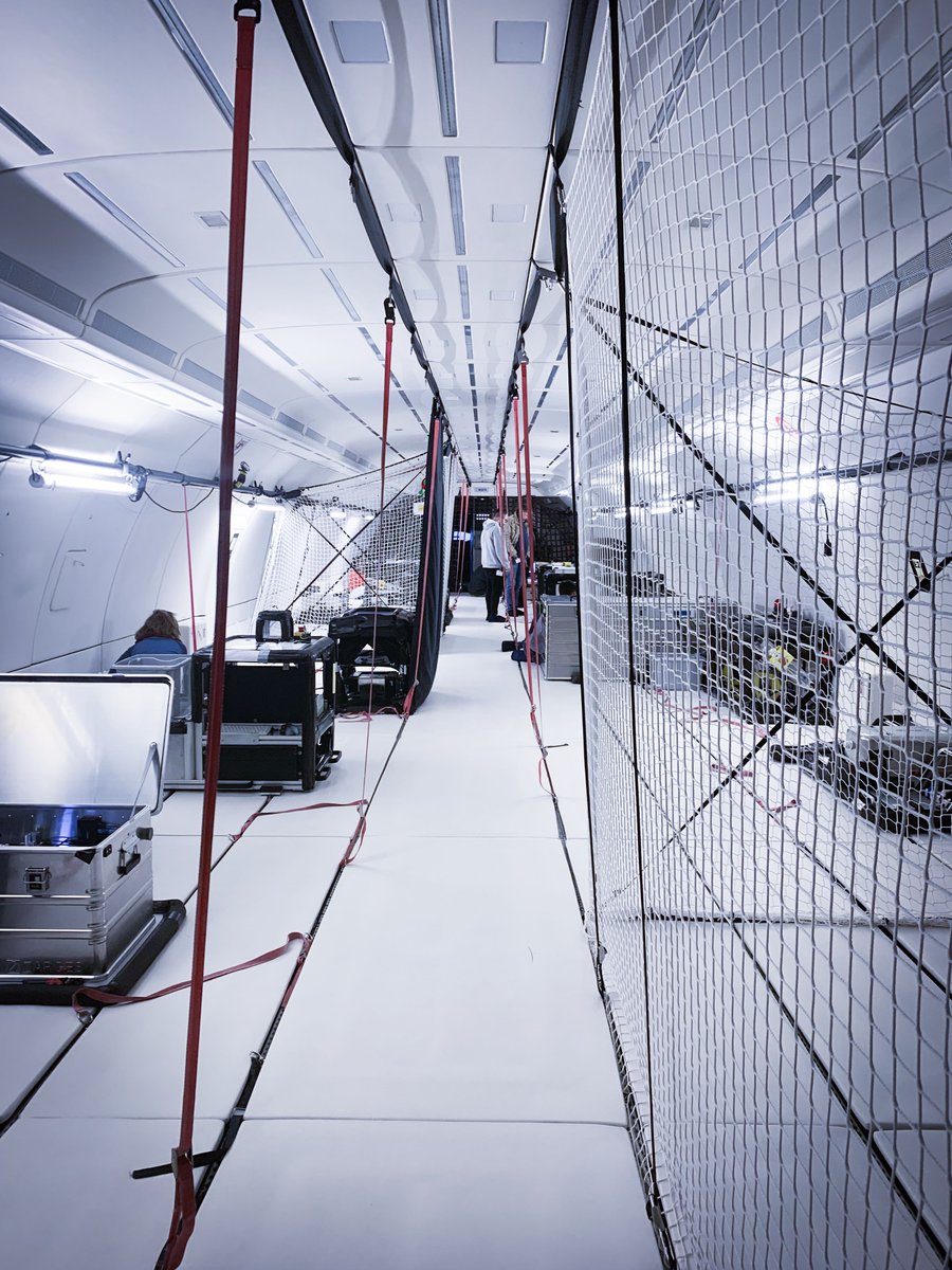 AirZeroG's tweet photo. The @grainpower3dp team is preparing their machines for the 1st flight of the 72nd @esa
Campaign 
.
#grainpower is about #3dprinting from powder in #zerog 
.
Olfa is doing her PhD with Material Physics for Space / @DLR_en ✈️ 
.
She takes part of #flyyourthesis✨@ESA__Education https://t.co/56GPeB3i08