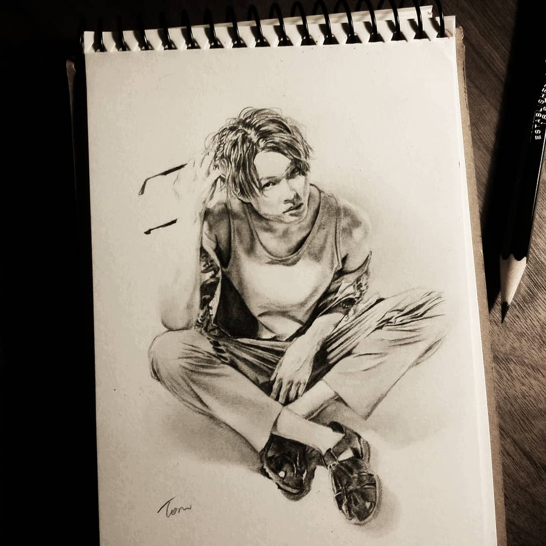 Tom 松村北斗 Sixtones 鉛筆画 Pencilart