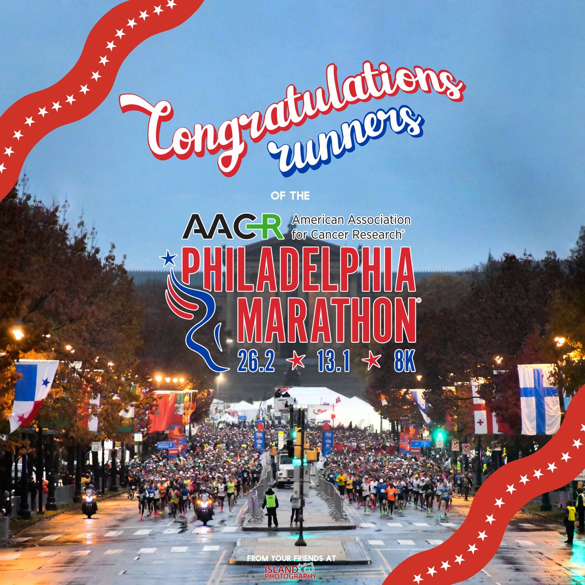 Island_Photo's tweet photo. Congratulations runners! Despite a little rain, we hope you enjoyed this great race weekend as much as we did. Be on the look out, images will be up soon! #phillymarathon #philadelphiaruns #eatsleeprunrepeat #onemoremile #onerunstronger #runhappy #islandphotony https://t.co/t2rko1uKR4