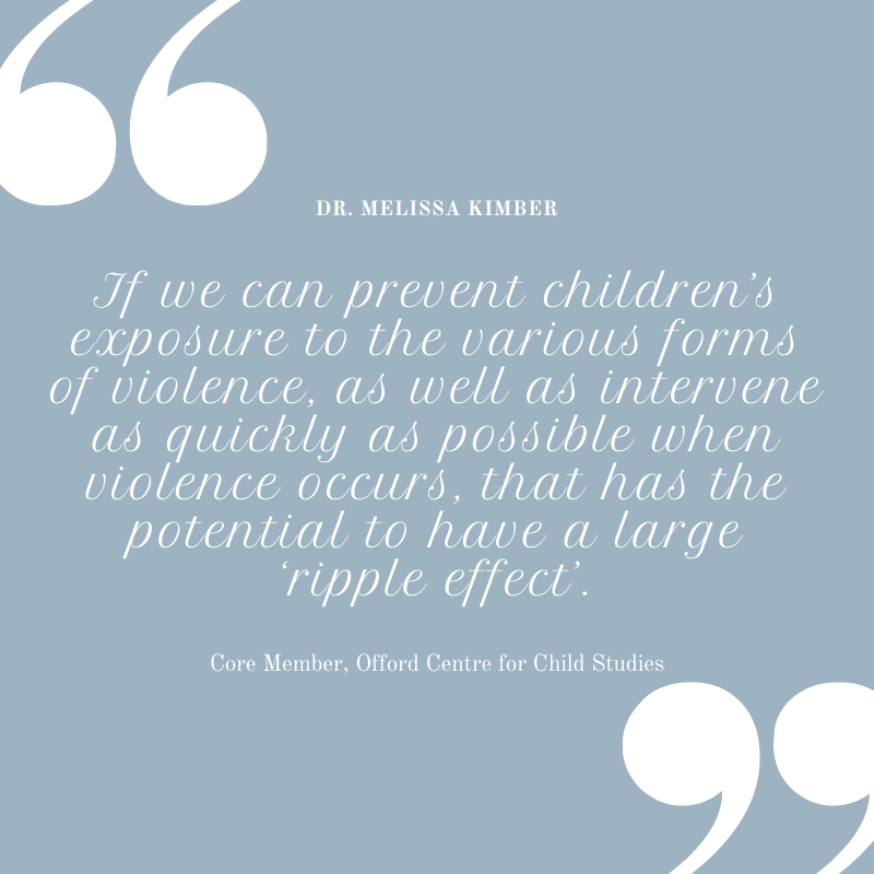 OffordCentre's tweet photo. Dr. Melissa Kimber's research focuses on children’s mental health and their experiences of violence. Her research helps understand how to help children and families when violence has occurred. Read core member Dr. Kimber's #MeetTheResearcher article: https://t.co/2becZTjiX2 https://t.co/zAt74itYHt