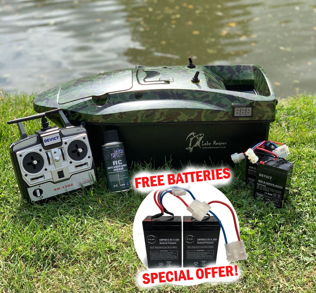 bait boat lake reaper