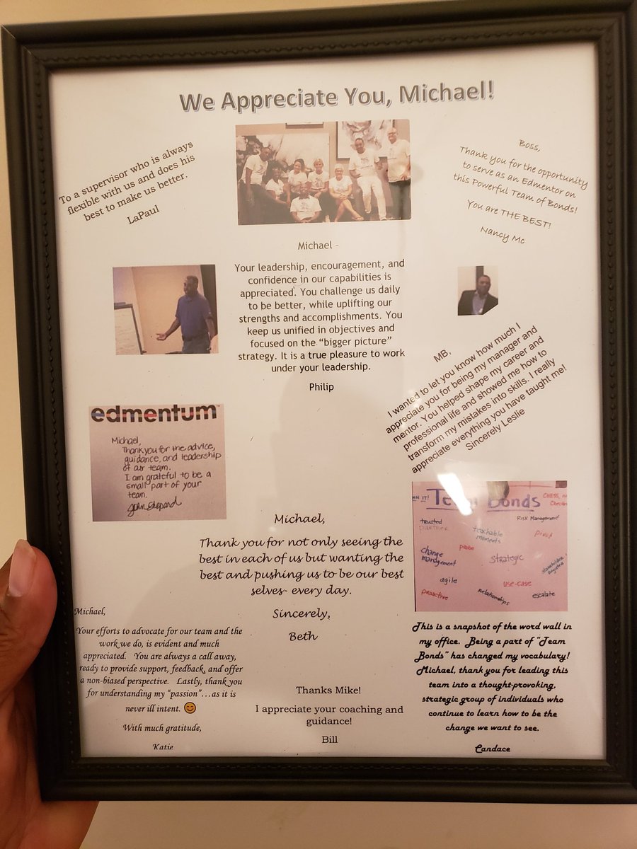 I want to thank my TEAM for putting together a gesture of appreciation for Services Appreciation Week. It truly meant the world to me! <a href="/edmentum/">edmentum</a> #teammajoraccounts