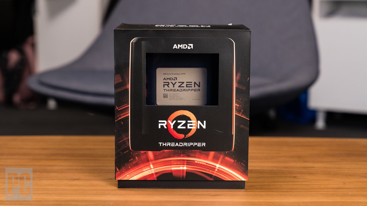 PCMag's tweet photo. .@AMD's 32-core Ryzen Threadripper 3970X performs so far ahead of the curve that it practically creates a new class of consumer-accessible CPU: https://t.co/OKeOQme4vC https://t.co/wiC6vOH1b3