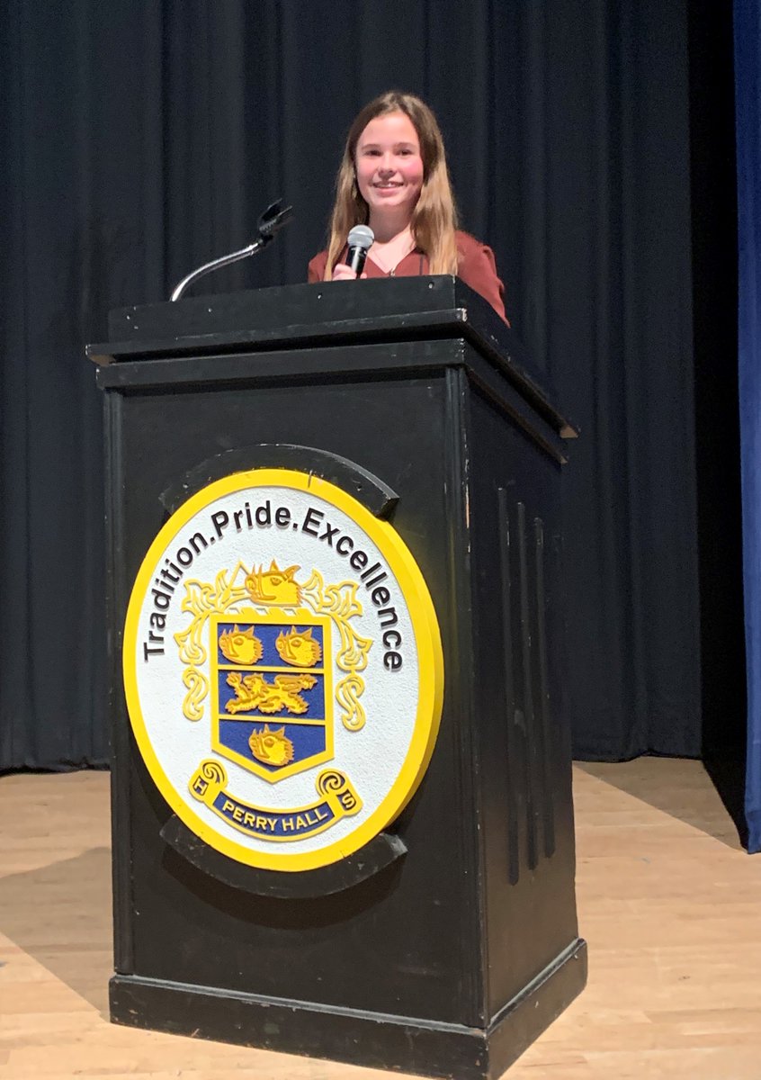 calvertnet's tweet image. @calvertstuco traveled to Perry Hall High School on Saturday for the Fall Leadership Conference of @MDStuCo. MASC Second Vice President Maggie Rathgeb, an 8th grader @NorthernMSCCPS, represented CCPS well during her speech to the statewide group.