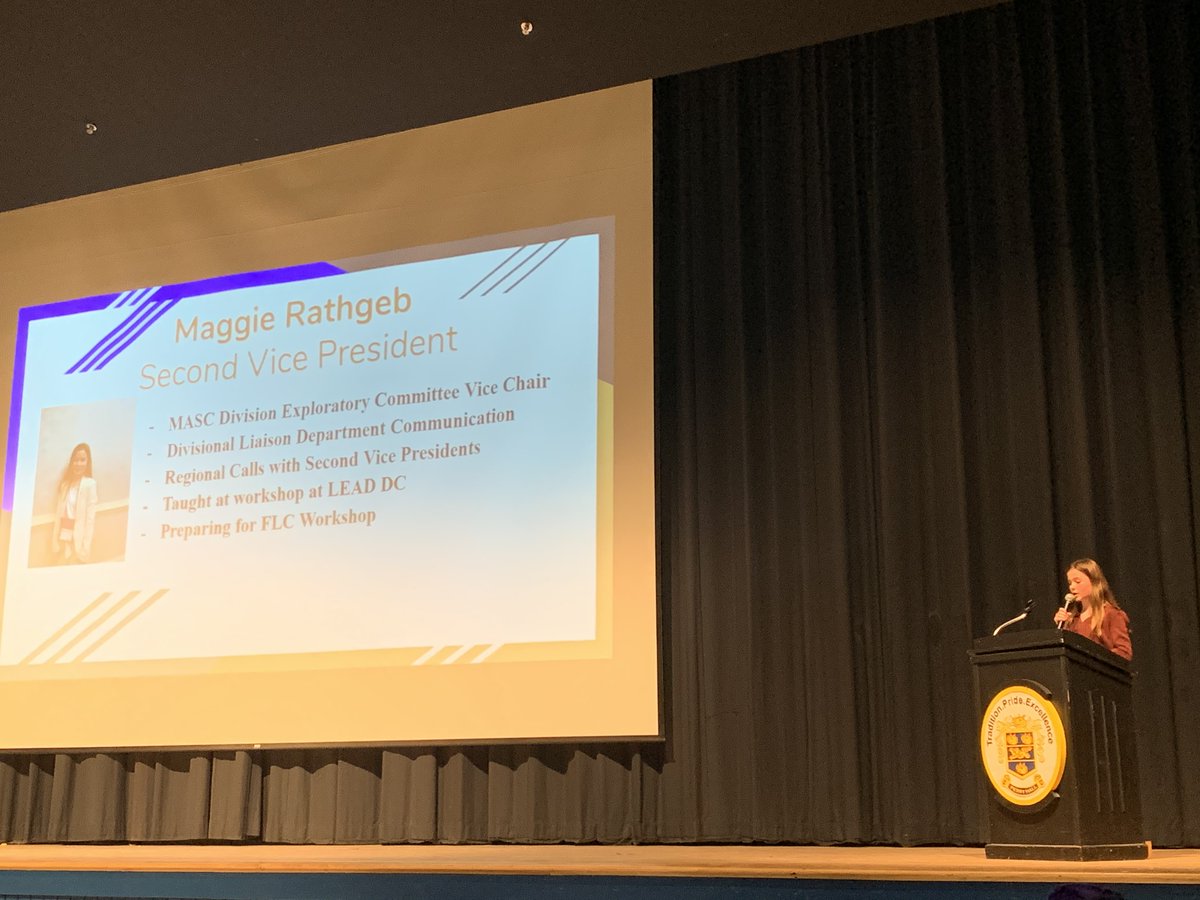calvertnet's tweet image. @calvertstuco traveled to Perry Hall High School on Saturday for the Fall Leadership Conference of @MDStuCo. MASC Second Vice President Maggie Rathgeb, an 8th grader @NorthernMSCCPS, represented CCPS well during her speech to the statewide group.