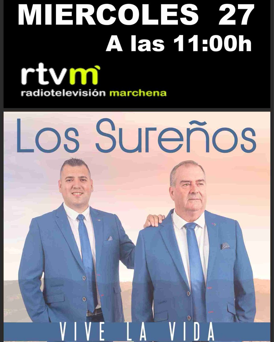LOSSUREOS2's tweet photo. ESTE MIERCOLES ESTAREMOS EN TV MARCHENA..NO OS LO PERDAIS PODEIS VERLO EN LA WEB

https://t.co/V6lCgfF6YQ https://t.co/A6p7Ds256e
