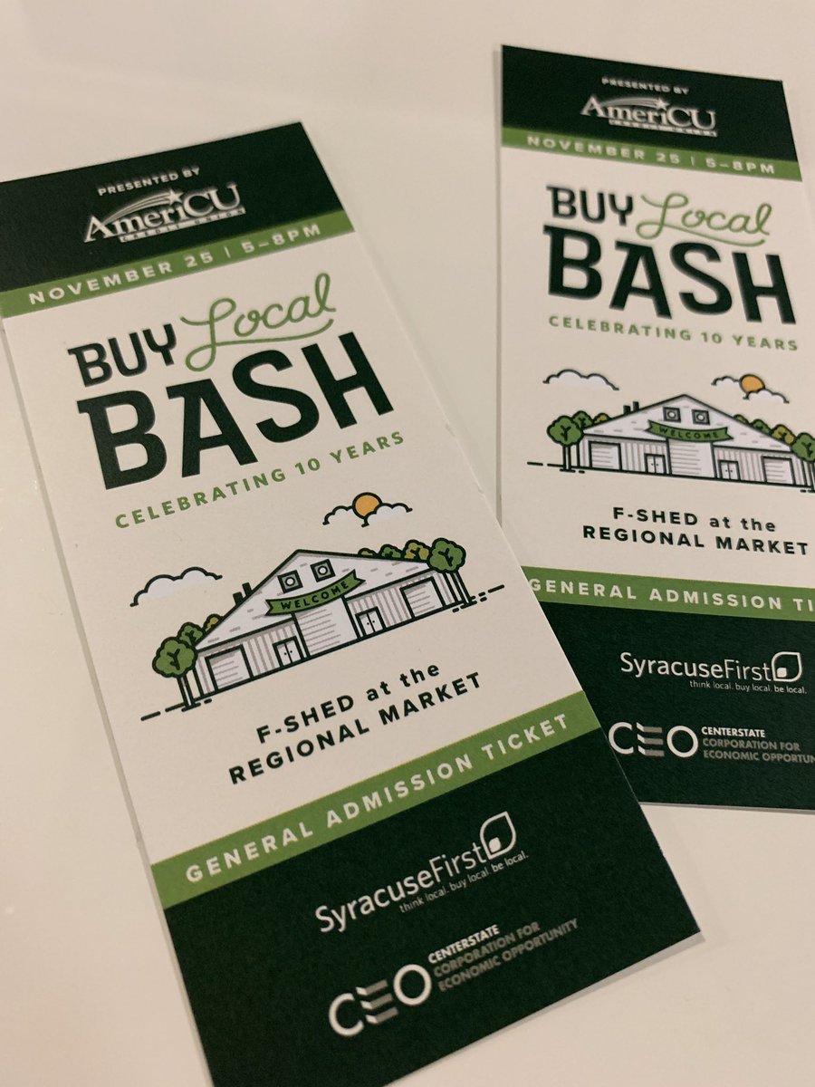 Ready for the @SyracuseFirst #BuyLocalBash tonight! Be there.💚