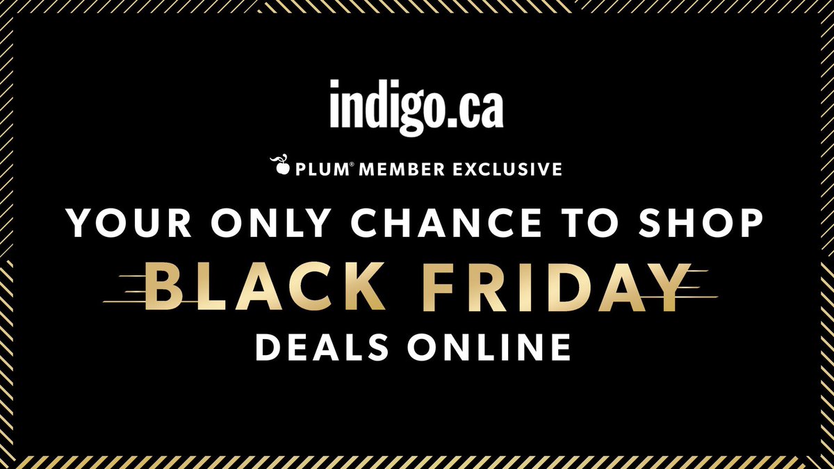 IndigoEatonCtr's tweet photo. plum® members get up to 40% OFF! Your only chance to shop our online Black Friday deals is now. Offers end Wednesday November 27th. #PlumRewards #PLumPlus
#Rewards #Loyalty https://t.co/vHZaUy8w9z