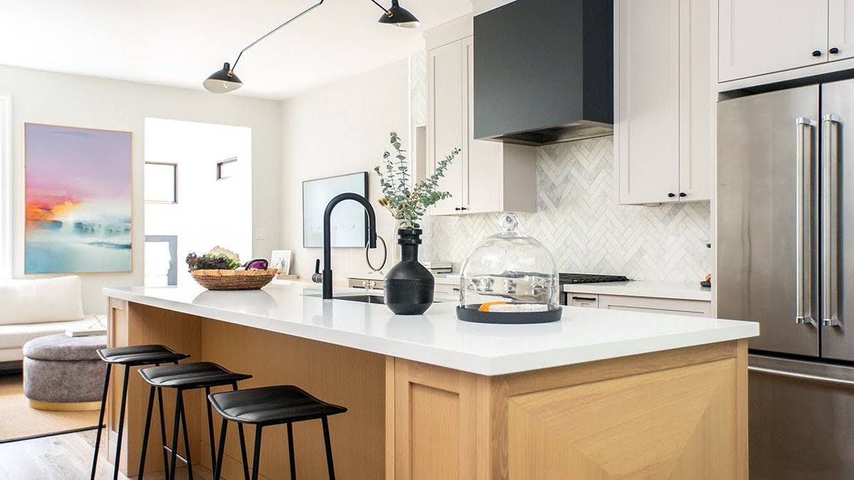 Kitchen Makeover: A White &amp; Wood Palette Wows youtube.com/watch?v=kbrb9f…