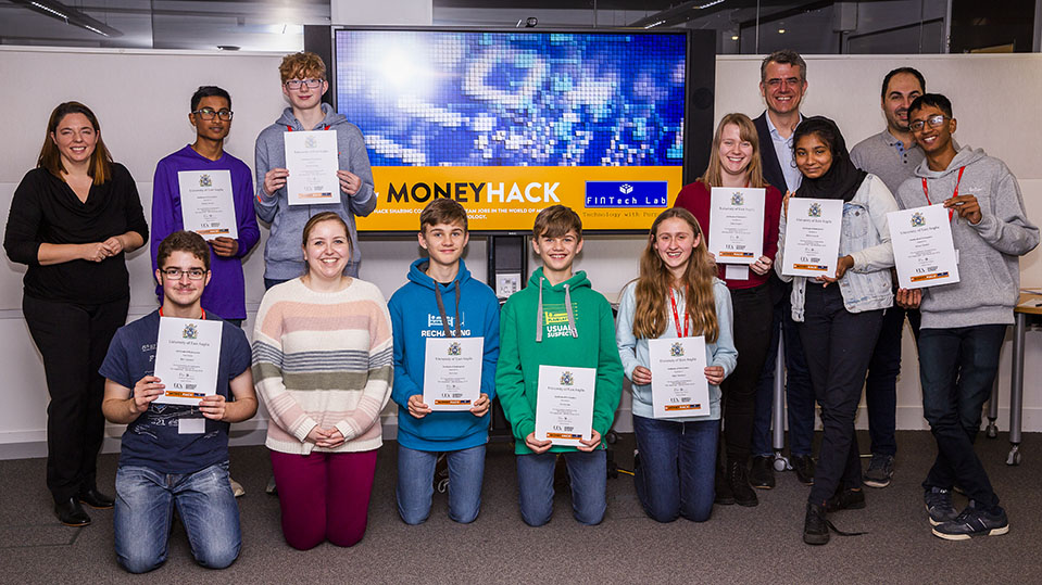 Hack To The Future! 

From chatbots to Minecraft, local students have been finding creative ways to learn about one of the world's fastest growing industries, FinTech, and boost their career prospects on <a href="/NorwichBSchool/">NBS @ UEA</a>'s Moneyhack programme ➡️ ow.ly/f1Gi50xk1yS