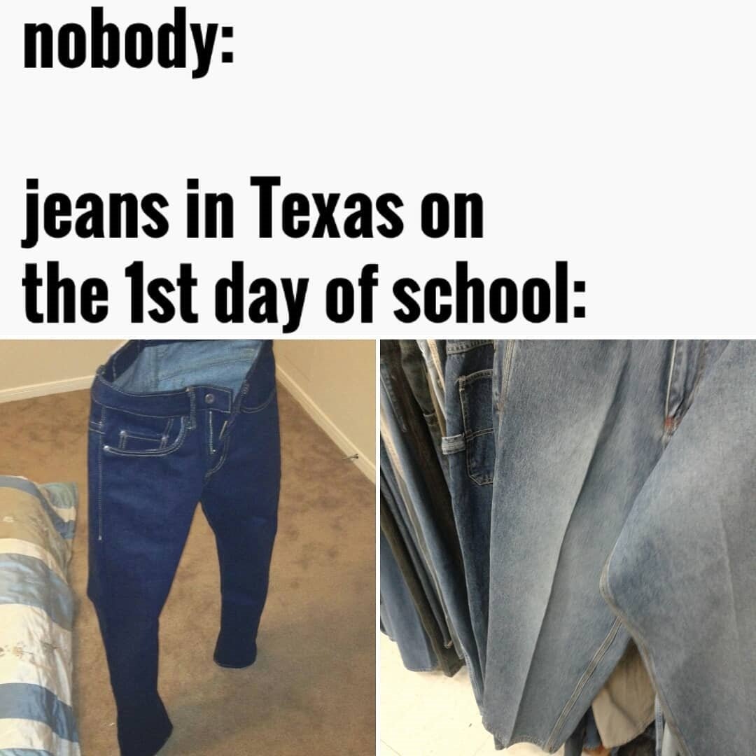 Starched DOWN! Razor crease! A MUST when I was growing up. - - - - - - - -  - - #texasmemes #texashumor #growingupblack #beingblack #hispanicsbelike  #mexicansbelike #latinosbelike #growinguplatino #growinguphispanic  #growingupmexican #backtoschoolmemes, image size:1080x1080