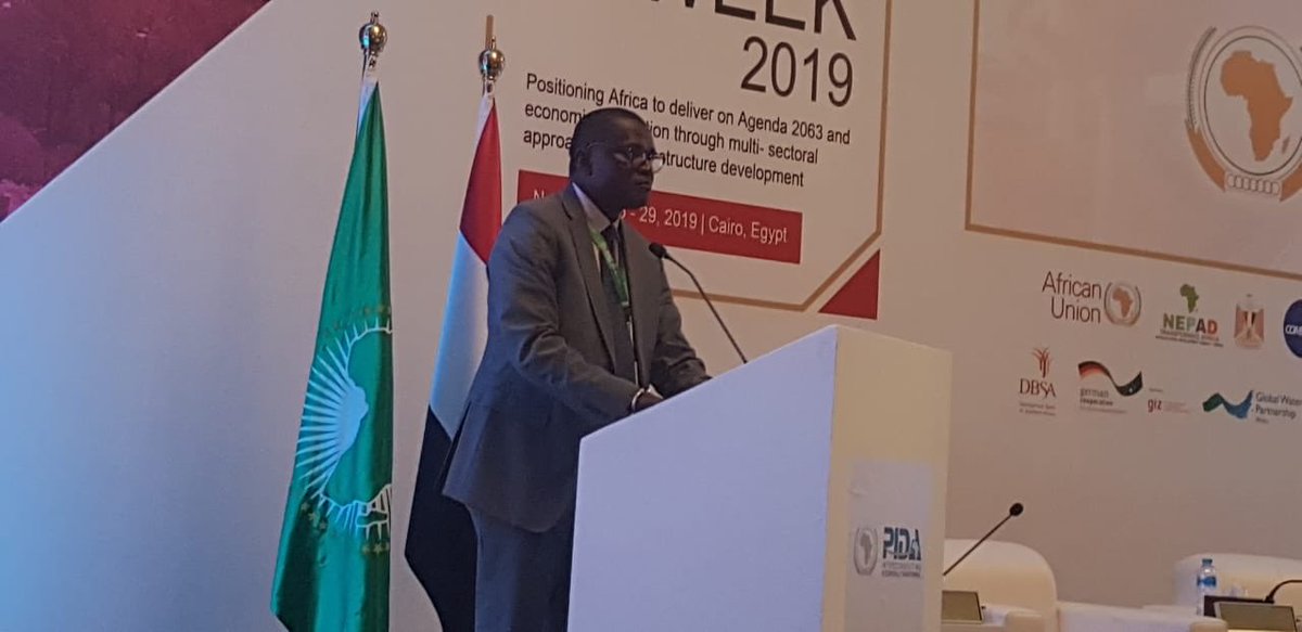 NEPAD_Agency's tweet photo. ‘The African Integrated High Speed Railway Network project is central to Africa’s Agenda 2063 vision and will is key in building the ‘Africa We Want’ with regional integration, peace and prosperity for all for the next 50years and beyond’ says Adama Deen at #PIDAWEEK2019 https://t.co/c6CW3ivZ6h