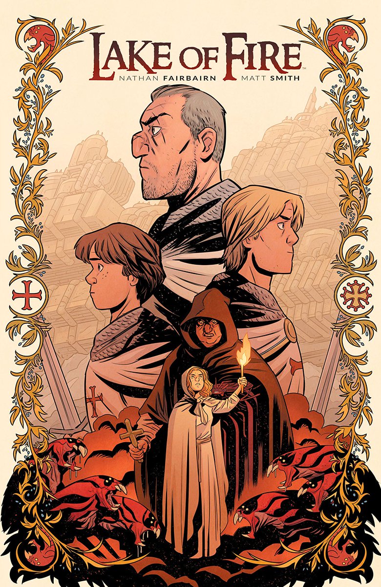 66. LAKE OF FIREBy  @nathanfairbairn,  @BarbarianLord and  @jasonkapalkaOne of my go-to recommends.An exquisite sci-fi fantasy series that you'll instantly fall in love with.Think of it as Alien Vs Crusaders