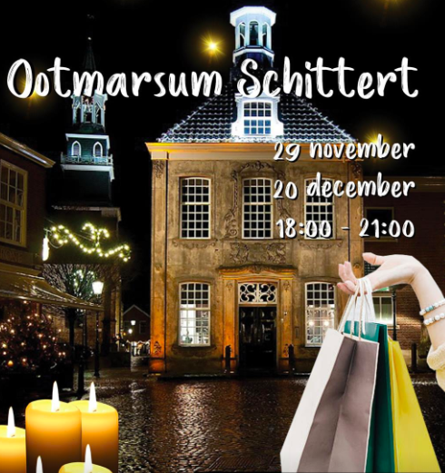 Ootmarsum schittert op 29 november en De Postelhoek schittert mee met een heerlijk 3-gangenmenu voor € 25,= Reserveer snel info@postelhoek.com.