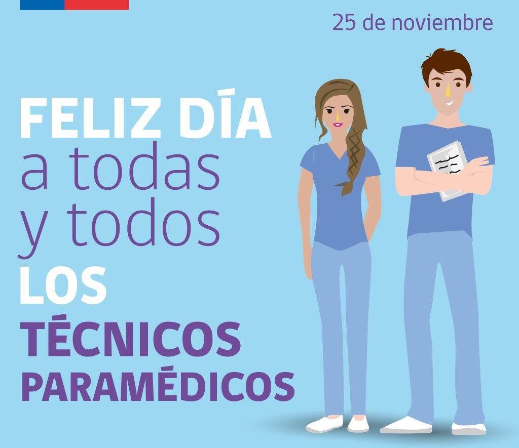 Un gran saludo lleno de gratitud y reconocimiento para todos(as) los Técnicos Paramédicos en su día. Especialmente a quienes trabajan y contribuyen a la Salud Pública de nuestra región. 
Esperamos tengan un gran día, muchas felicidades!