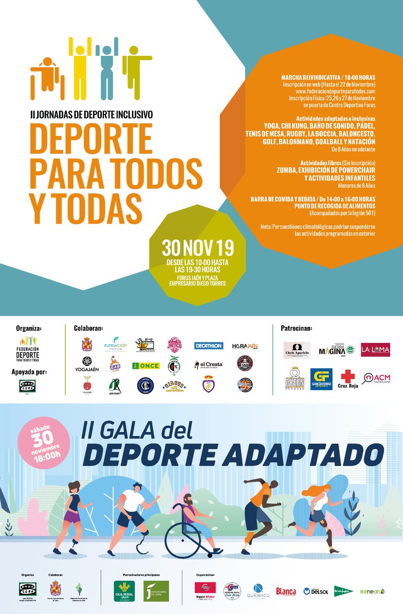 Nosotros no somos mucho de correr!!! ♿

Pero vosotros deberiais si no os quereis quedar sin plaza en las II Jornadas de Deporte para Todos y Todas!!!

INSCRIBETE YAAA!!! 👇👇👇
federaciondeporteparatodos.com/es/172068-insc…