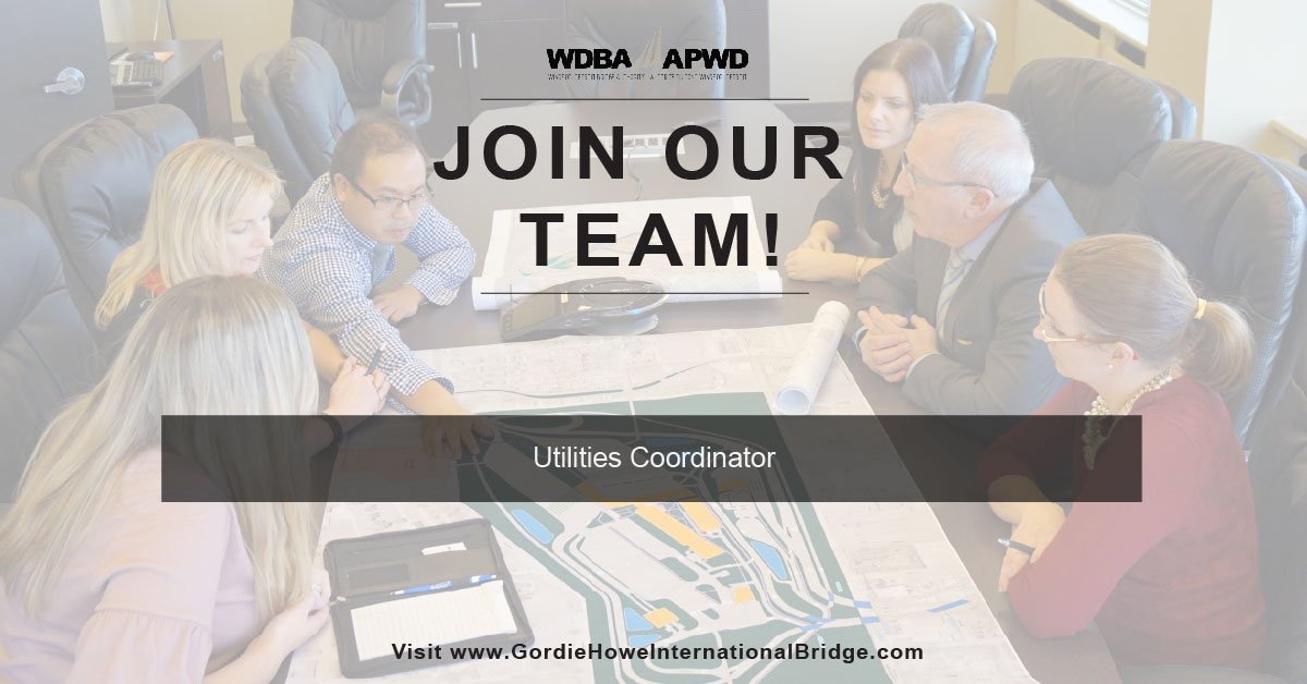 #WDBA is hiring a Utilities Coordinator. Learn more about the position and apply to work on the #GordieHoweBridge project here: ow.ly/nlDW50vL6lG