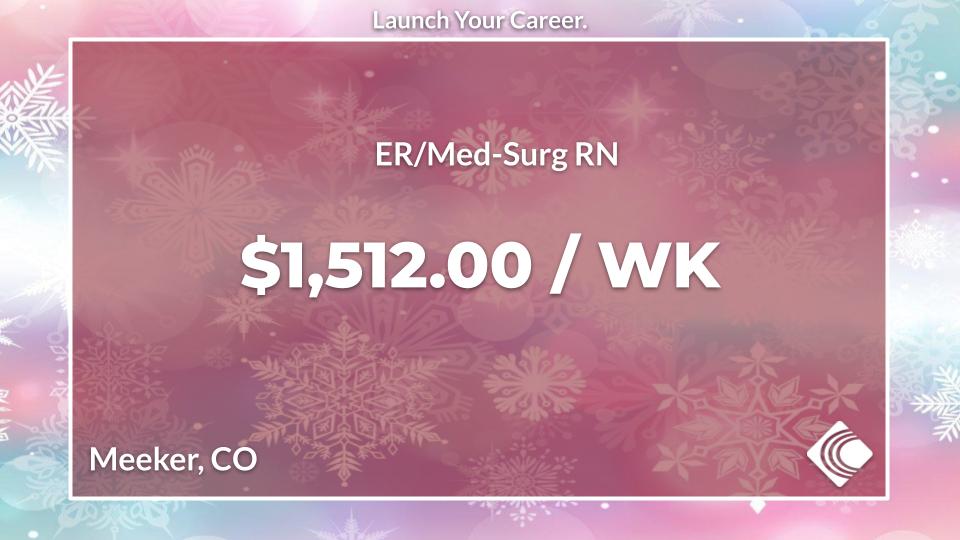CallieCatapult's tweet photo. *Housing Included-->furnished apartment within the city and includes wi-fi and cable*
Specialty: ER (level 3) &amp; Med/Surg
Length: 13 weeks
Shift: 12 hr. days
Start: 12/9/19
36 hr. 
Regular Rate $18 / hour
Tax Exempt Weekly $864.00
Weekly Gross $1,512.00

PM me for more details!! https://t.co/vv3WGsiWuK