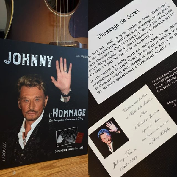Sorelmusic's tweet photo. Merci à Didier Galibert, à Ella-Meï Tabernero Chaudet et l'équipe des éditions @LAROUSSE pour ce magnifique livre consacré au boss et de m'y avoir fais une petite place. Vive Johnny ⭐⭐⭐
#johnnyhallyday #hommage #fans #livre #superbe #illustration #rock #johnny #johnnyclassic https://t.co/boQMziHVH1