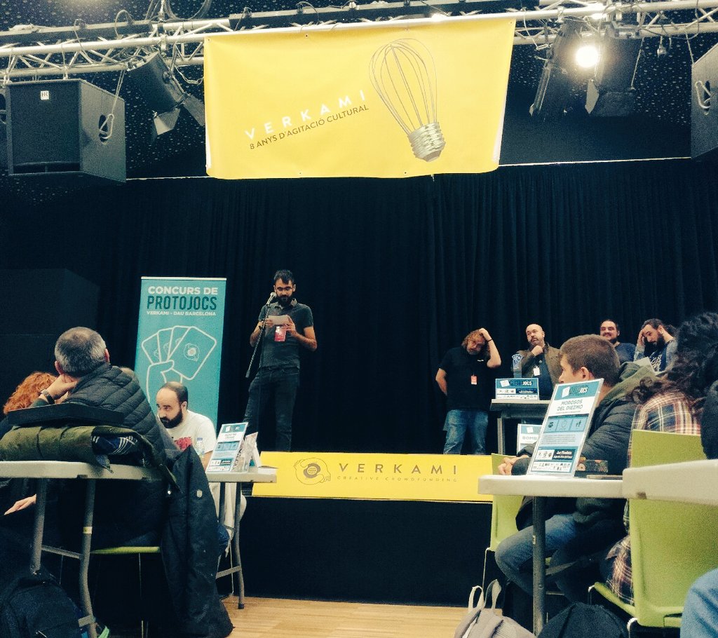 Cerimonia de l'entrega de premis del Concurs de Protojocs <a href="/verkami/">Verkami</a> - @DAUBarcelona 2019