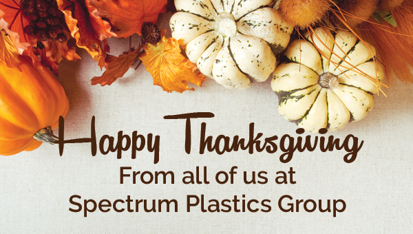 The Spectrum Plastics team wishes all of our customers, suppliers, and vendors a Happy Thanksgiving. 🦃🍂 We hope you enjoy your time with family and friends this holiday! #happythanksgiving