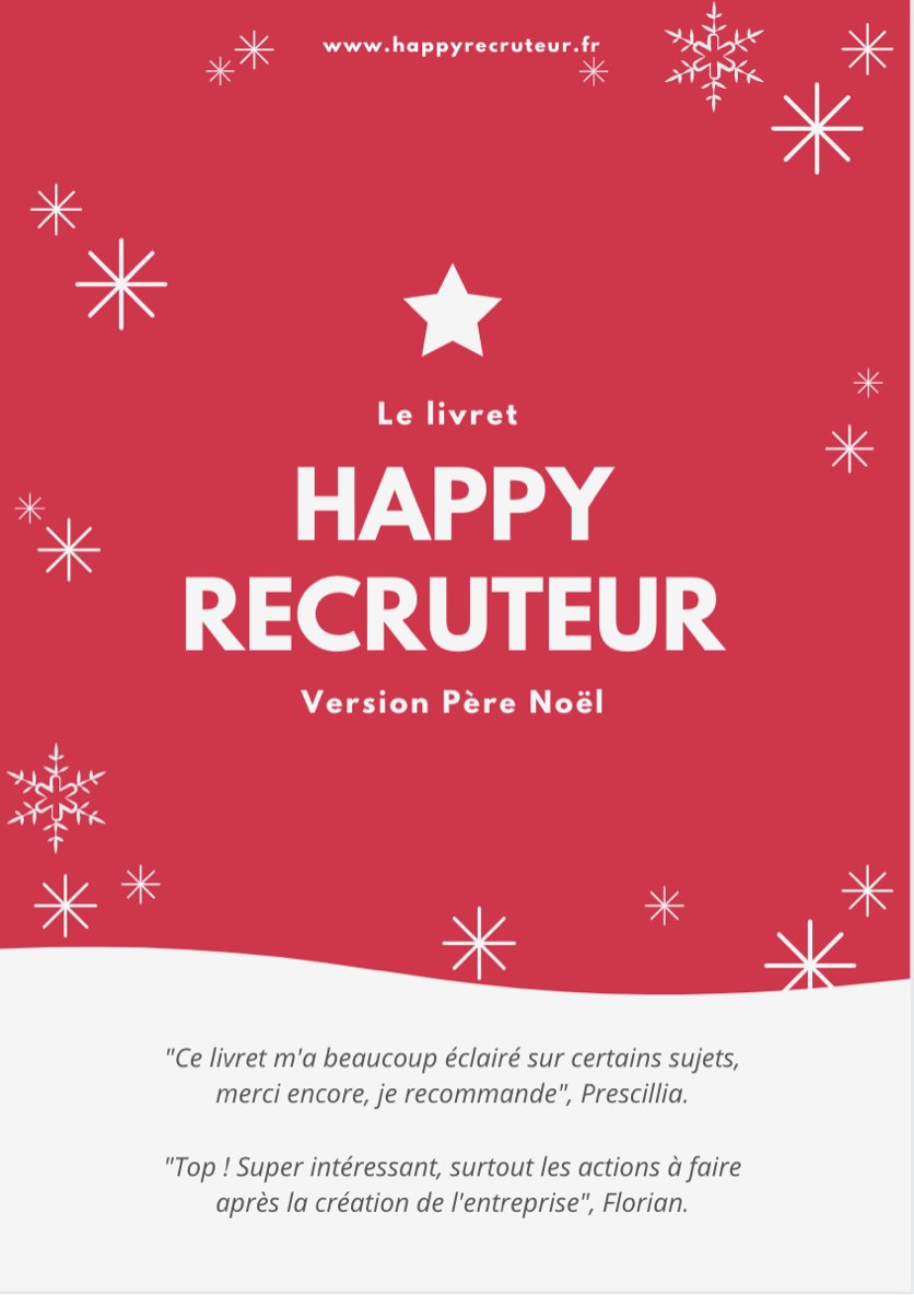 Le livret Happy Recruteur, mini-guide pour devenir #Recruteur #Freelance est disponible gratuitement ! Envoyez moi vos mails 💌 
amelie.arnaud94@gmail.com