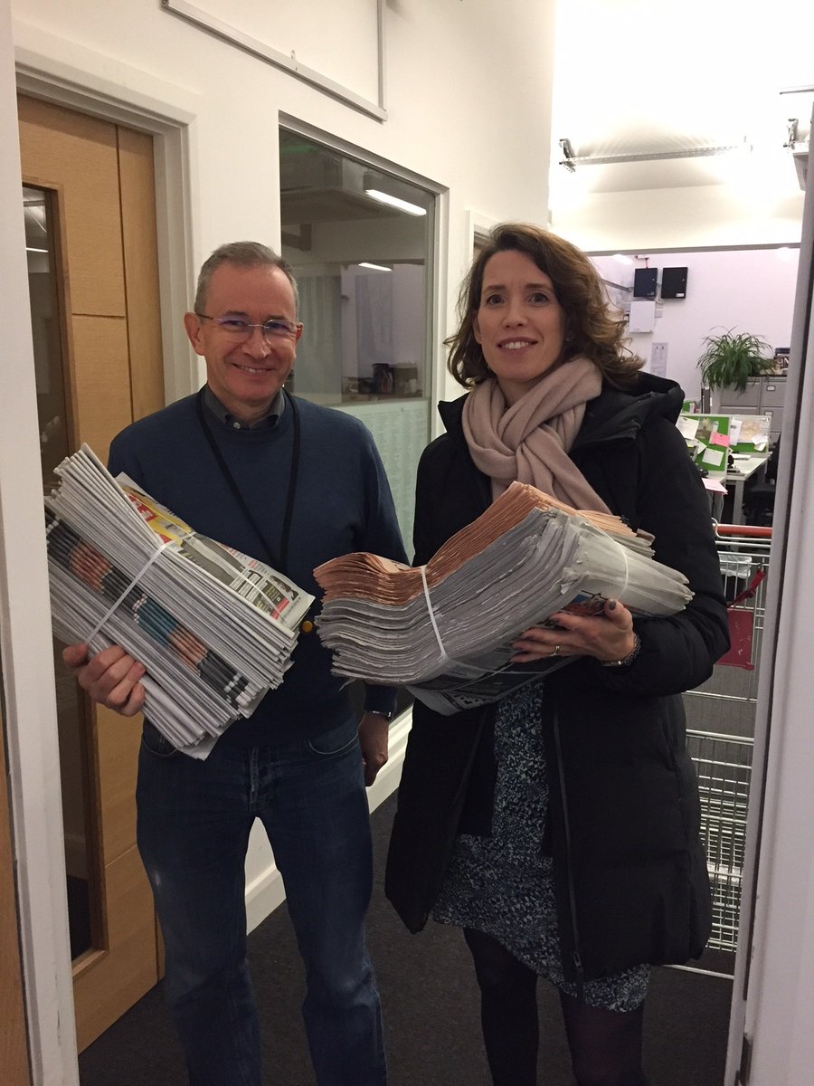 Donated newspapers!! We send these overseas to people who want to keep up-to-date with news in the UK. Receiving something as simple as a newspaper in the language you speak can really help to reduce the isolation you feel hundreds of miles from home. #ReducingIsolation