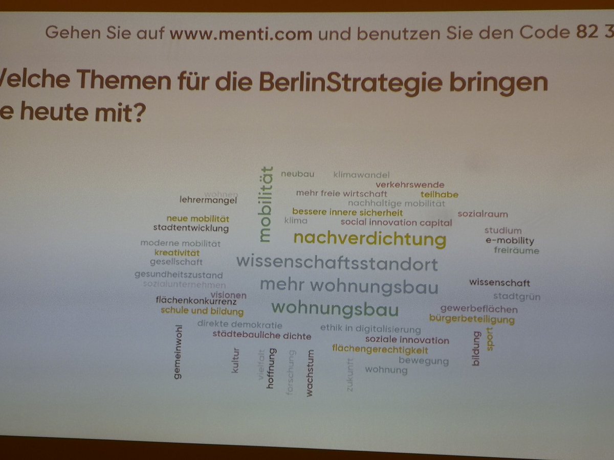 Es geht los - diese Themen kommen frisch aus dem Publikum aus Vertretern von Unternehmen, Verbänden und Gewerkschaften in Berlin. #berlinstrategie
