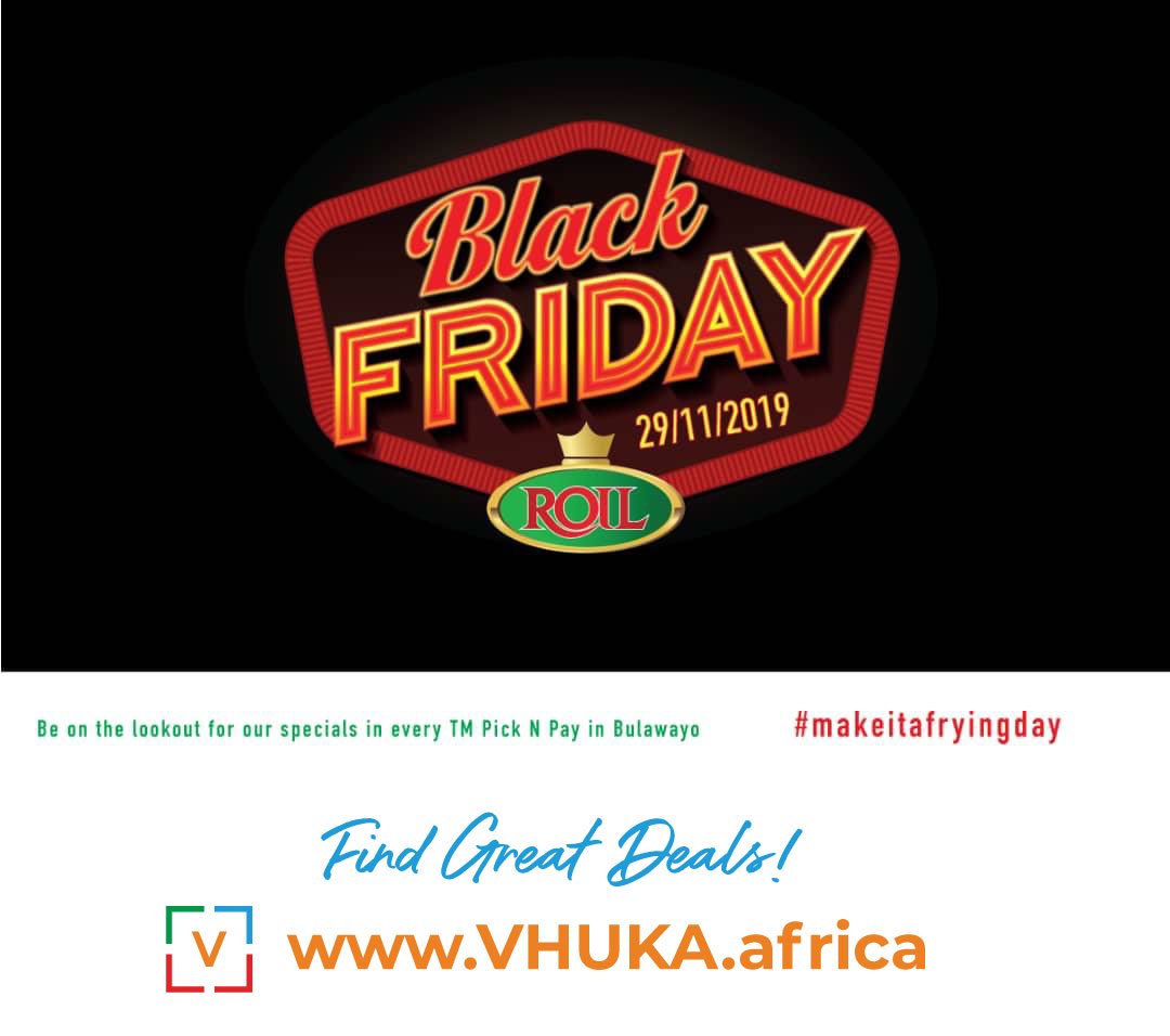 #BlackFriday has come to Zim.Are you based in Bulawayo or do you have a relative based in Bulawayo? Then this is for you!#RoilCookingOil will be sold at very low giveaway rates!This Friday.Visit any PnP/TM shop to buy!Tag any Byo friend & RT for awareness!! #Vhuka #VhukaAfrica