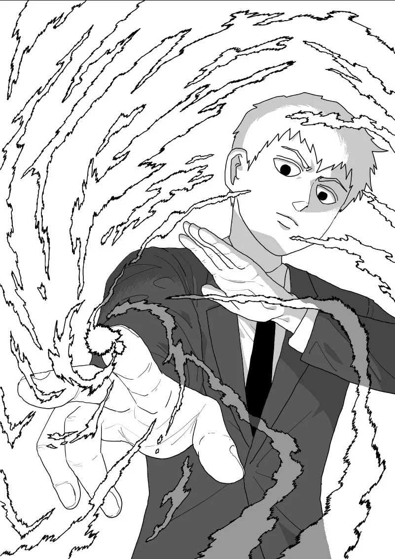 キングと霊幻が最強？ONEさんの描いたキャラクター絵がカッコいいwww