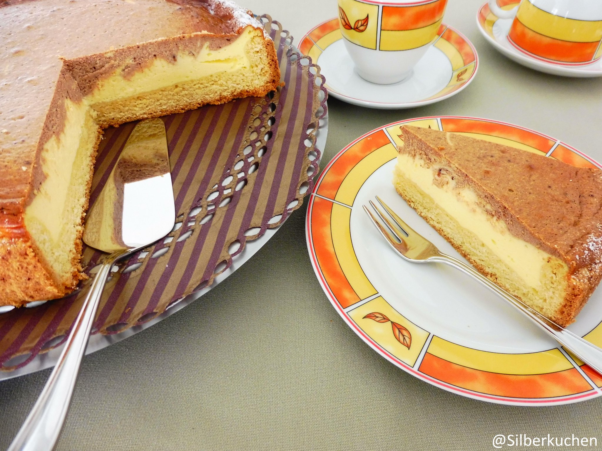 Silberkuchen on Twitter: &amp;quot;Käsekuchen mit Kakao #kaffeezeit #kaffee # ...