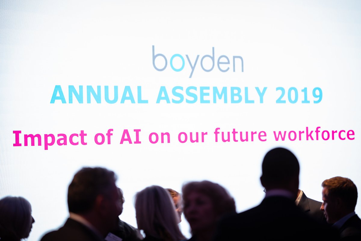 #BoydenAnnualAssembly2019 was held at the Institution of Engineering and Technology (IET), this year we had the opportunity to listen to the very latest thinking on how #AI will impact our organisations' human capital and how can we prepare for the impact on our #futureworkforce