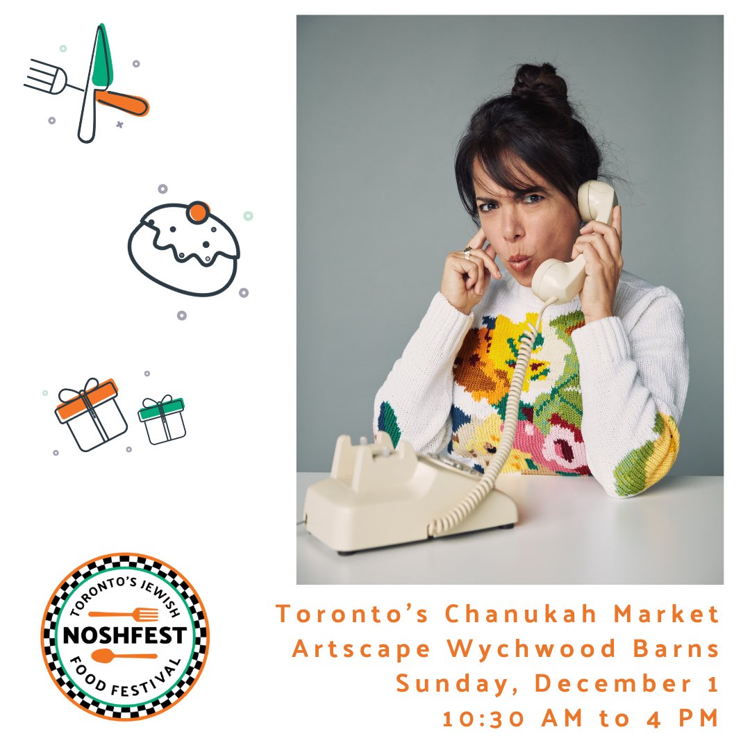 Thrilled to have <a href="/amyrrosen/">Amy Rosen</a> join us at Toronto’s Chanukah Market this Sunday, December 1 at the Wychwood Barns! Come see her latke cooking demo at 1:45! Tickets at noshfest.ca/tickets