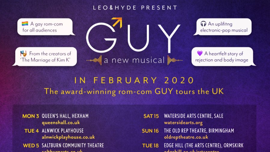 Wanna be a part of GUY 2020? Casting breakdowns are now on <a href="/SpotlightUK/">Spotlight</a>, <a href="/castingcallpro/">Mandy.com | Acting Jobs</a> and <a href="/Backstage/">Backstage</a>!

We're looking for:
🎤 Actors with pop voices
👖 A range of body types
😊 Nice people to work with!

Unsure? Surprise us and we may surprise you!

Any Qs to guy@leoandhyde.com