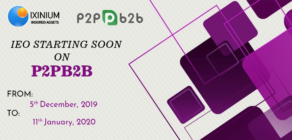 cryptorials's tweet image. Ixinium to Announce IEO Launching on December 5th on P2PB2B. cryptorials.io/ixinium-to-ann…