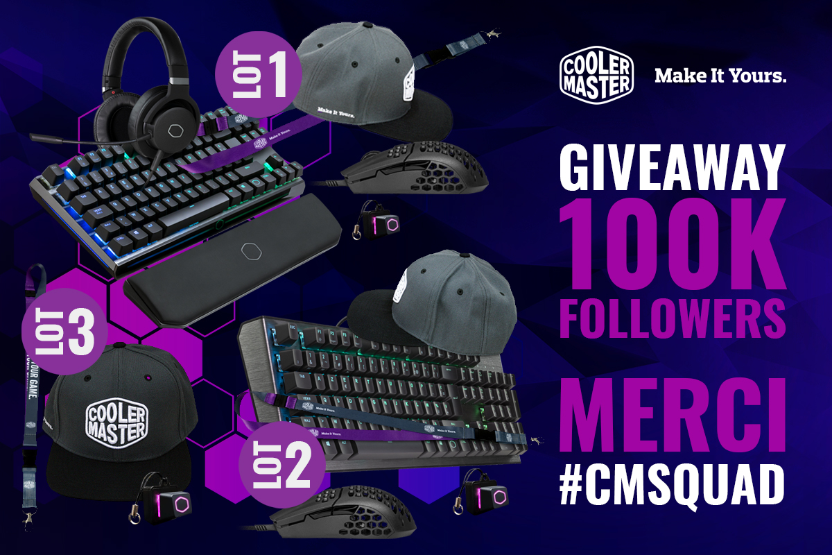 coolermasterfr's tweet image. 🚨 Il est grand temps de célébrer nos 100K Followers comme il se doit ! 😀

Pour tenter ta chance :
🔹 RT ce tweet
🔹 Follow @coolermasterfr
🔹 Tweete avec #CMSquad

3 Gagnants par tirage au sort le 04/12/2019