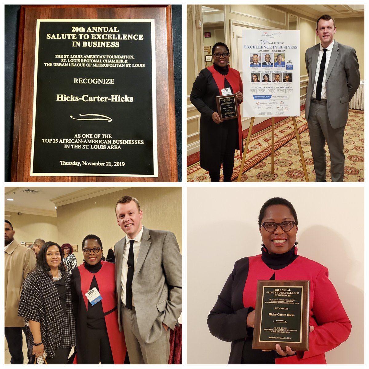 Our company was recognized by the <a href="/StLouisAmerican/">St. Louis American</a> Foundation, the <a href="/STLRegChamber/">St. Louis Regional Chamber</a>, and the <a href="/ULofMetroSTL/">Urban League of STL</a> at the Salute to Excellence in Business Awards Luncheon. Thank you for the award and recognition. Congrats to all of the distinguished awardees. #business #entrepreneurship