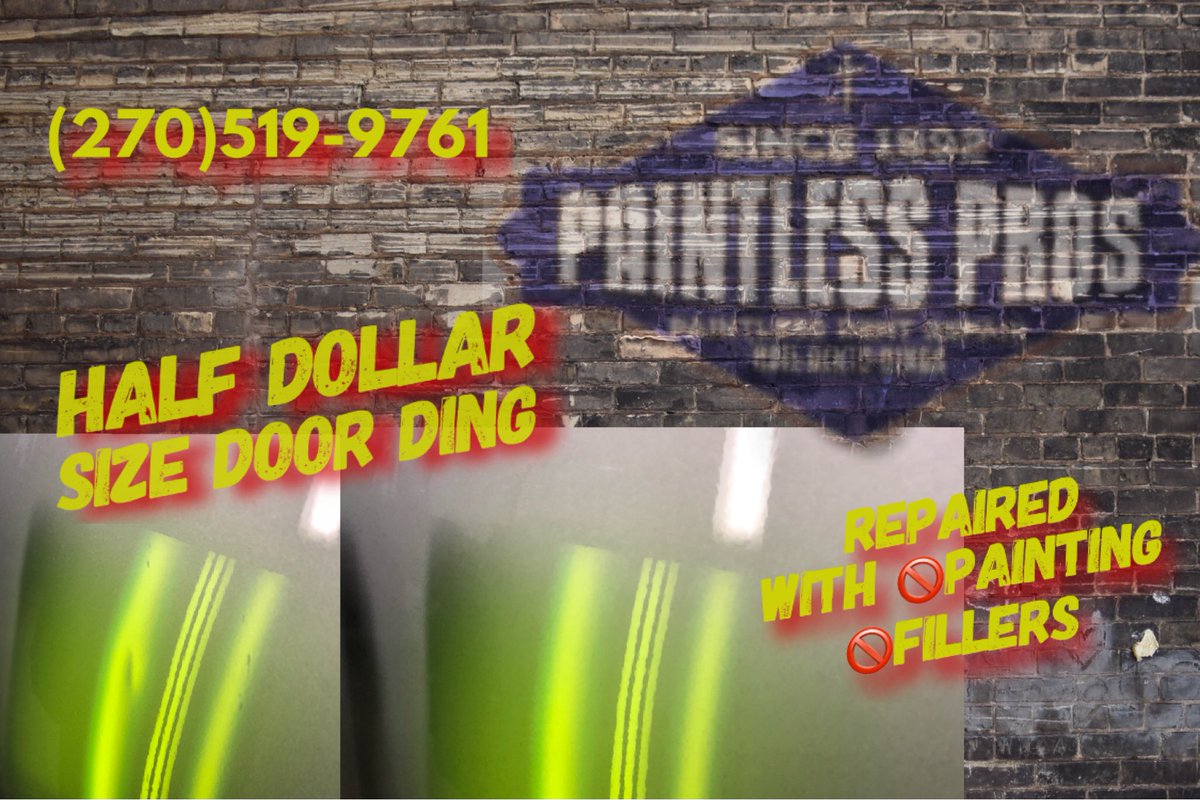 paintlesspro's tweet photo. We fix big dents, small dents, and everything in between. Contact us to see what we can do for you. https://t.co/kohRLKv6Fj