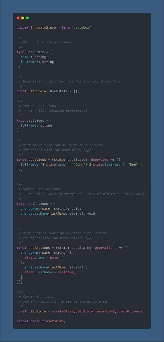 alexvcasillas's tweet photo. I'm working on #cratebox 2.0 with a complete refactor and deep @typescript integration. I'm trying to make it easier, nicer and performant so, what do you think about this API?! Would love to hear some feedback and thoughts about it! https://t.co/mECNlabhnP