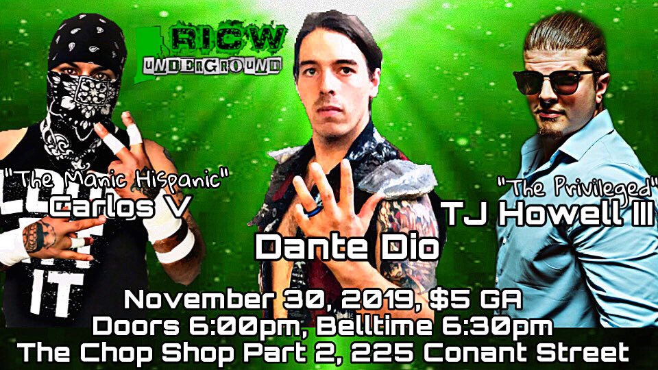 OfficialRICW's tweet photo. We have an interesting match up coming your way this Saturday. Triple Threat action!!! https://t.co/jOpQv8rYGp