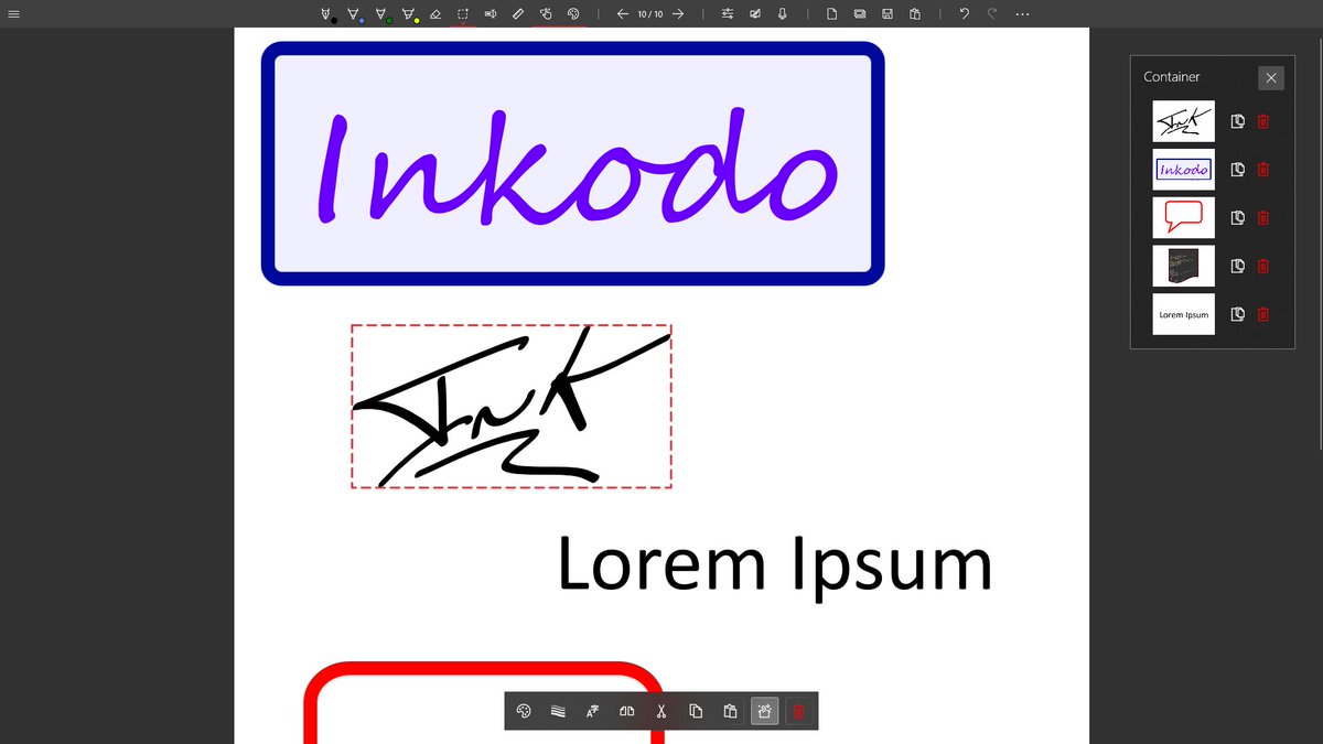 Mixturify's tweet photo. #Inkodo updated with a new PRO feature: the "Container". You can save a copy of the selected ink strokes or object. This is the last big feature of the year. The next few months will be more dedicated to users requests to improve the UX, performances and handwriting features. https://t.co/rcbtjVEXTW
