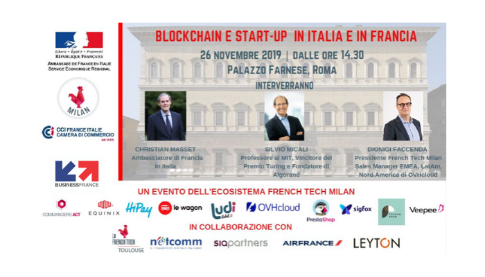 Ospitata a Palazzo Farnese domani la conferenza sul tema: Blockchain e start-up in Italia e Francia.  #blockchain  #startup #tech #innovazione
