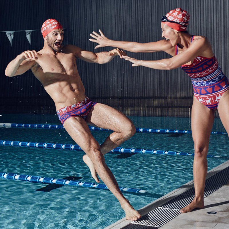 Get into the #Christmas spirit with these festive caps from Speedo! 