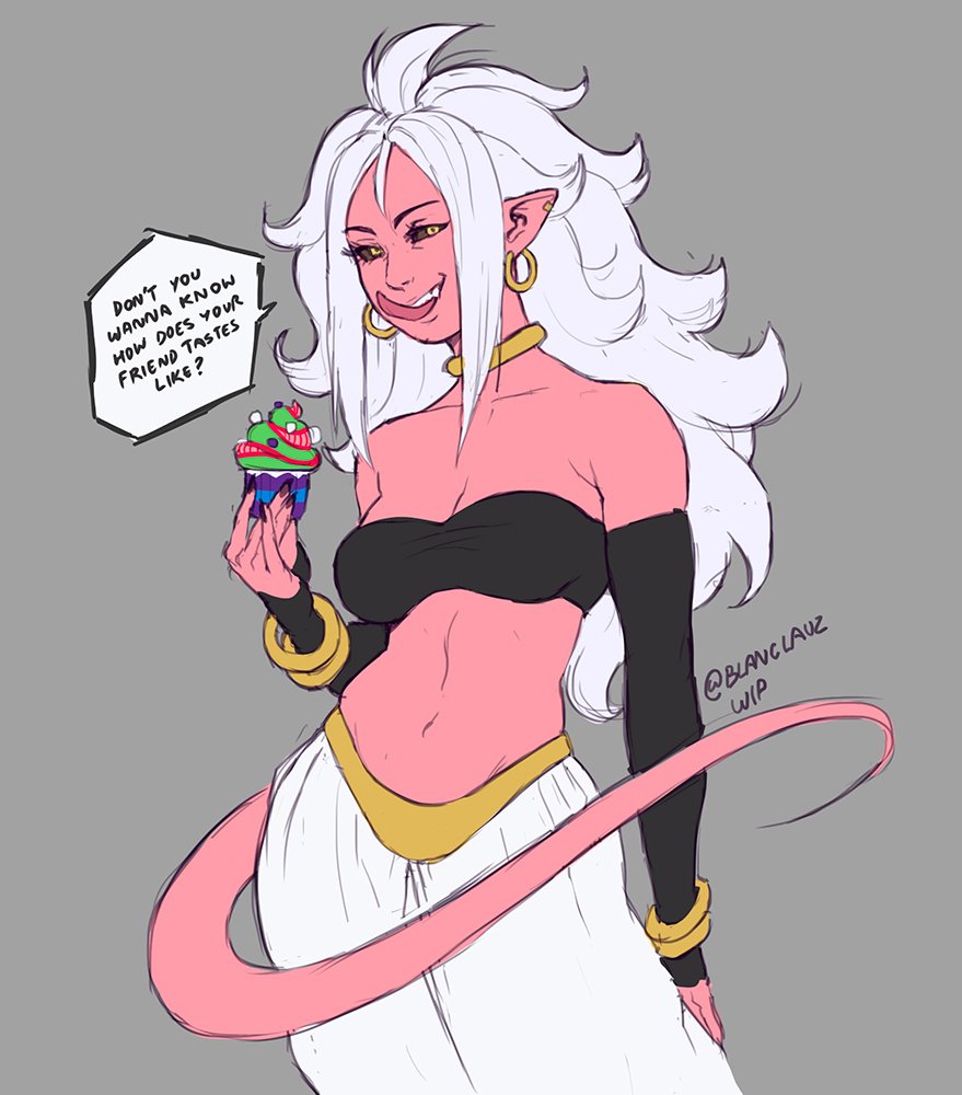 “[WIP] I love the kinky stuff potential Majin Android 21 has” .