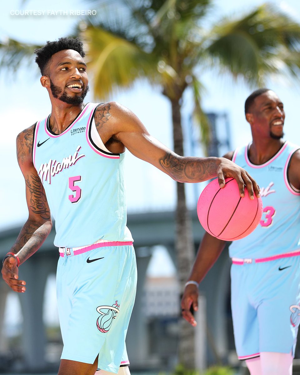 🚨 The newest <a href="/MiamiHEAT/">Miami HEAT</a> "ViceWave" unis are here 🚨