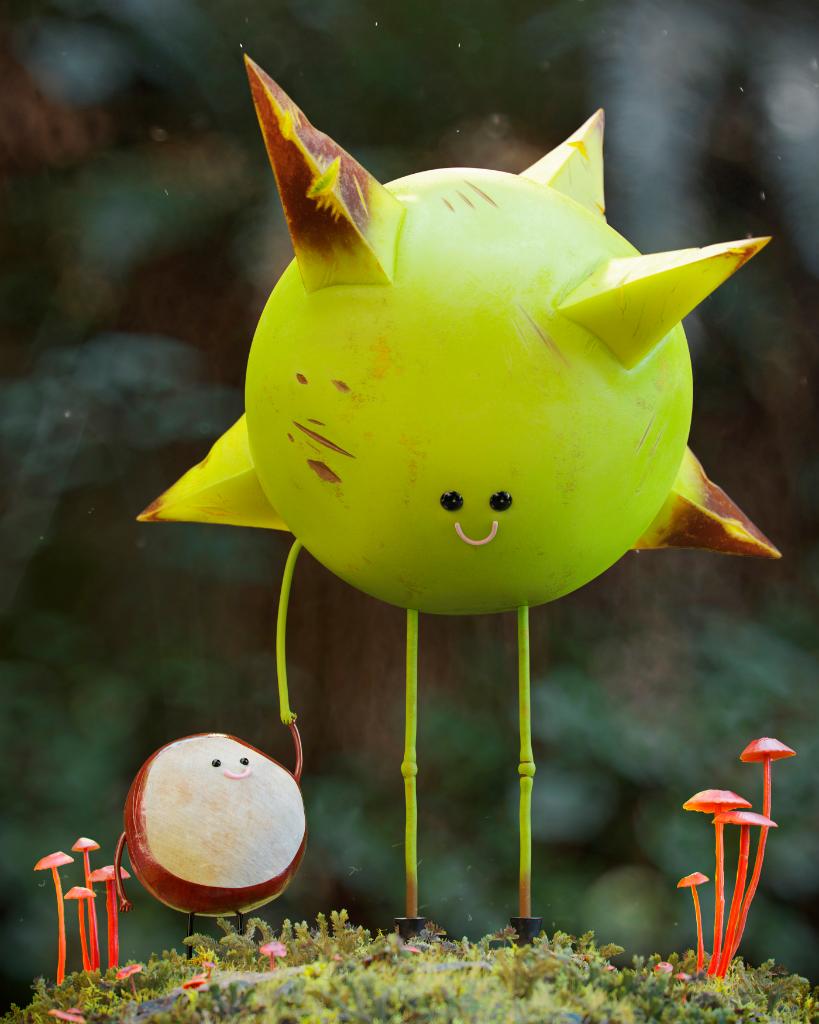 Adsk3dsMax's tweet photo. We didn’t even know what conker nuts were until this cute #render *Spoiler: we like them. Conker and Son created by Dan Rodgers using #3dsMax and based off of Trudi Castle’s concept art. https://t.co/O0XXJSyg03